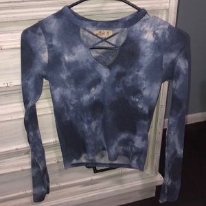 hollister tight long sleeve tee xs